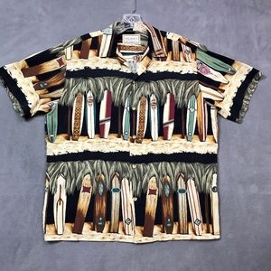 Kalaheo RJC Hawaiian Surfboards Shirt Mens Medium Front Pocket Made in USA Vtg